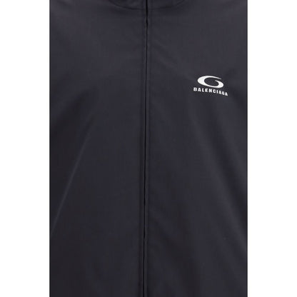 Black Polyester Shell Jacket