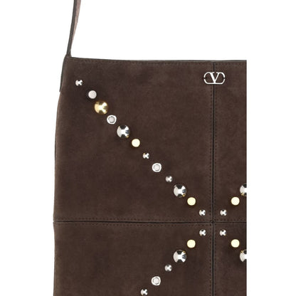 Brown Suede Leather Shoulder Bag
