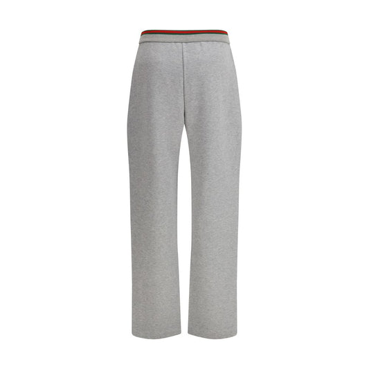 Gray Cotton Casual Pants