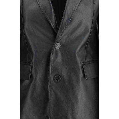 Black Calf Leather Bos Taurus Leather Jacket