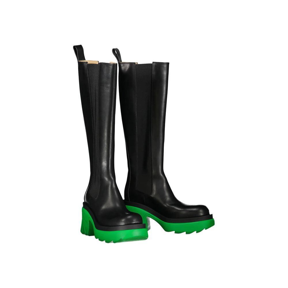 Black Leather Over The Knee