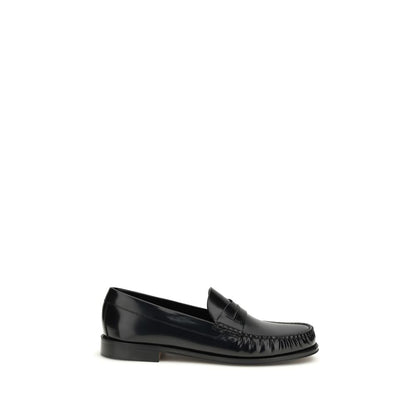 Black Calf Leather Bos Taurus Slip-On Loafers