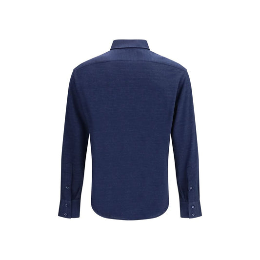 Blue Linen Dress Shirt