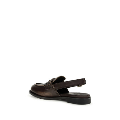 Brown Calf Leather Bos Taurus Slip-On Loafers
