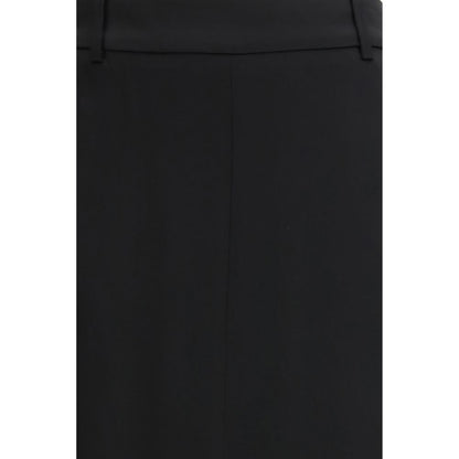 Black Acetate Long Skirt