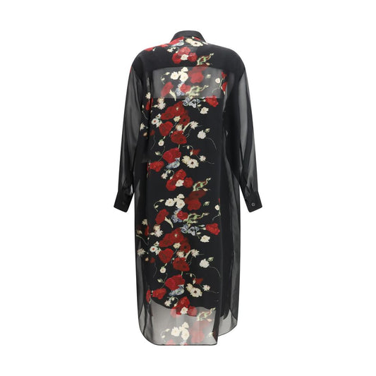 Black Silk Casual Dress
