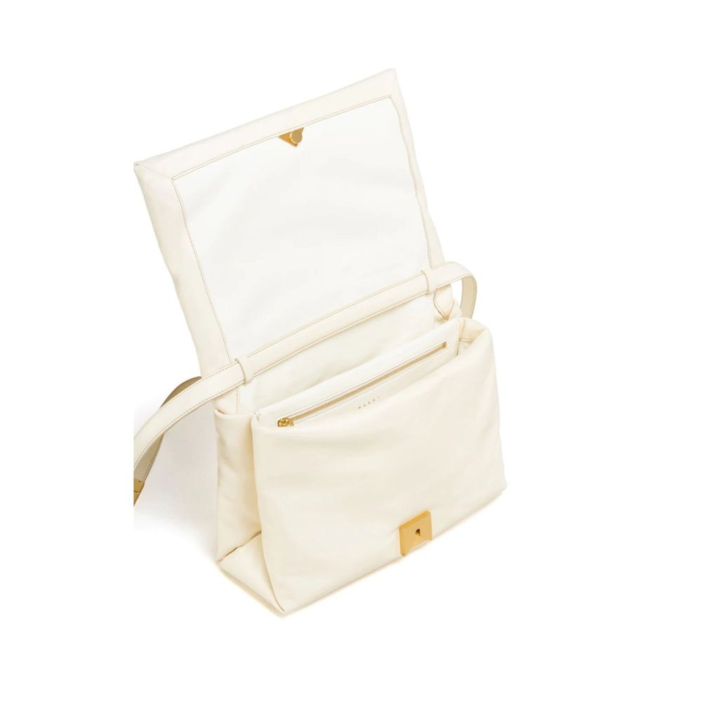 White Calfskin Shoulder Bag