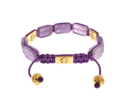 Dazzling Diamond Gold-Plated Amethyst Bracelet