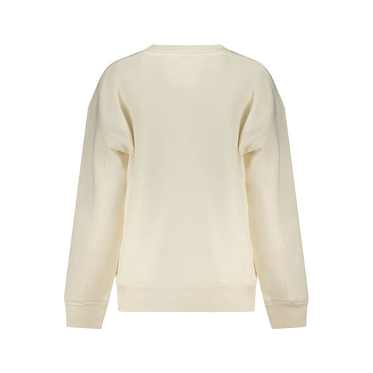 White Cotton Women Sweatshirt