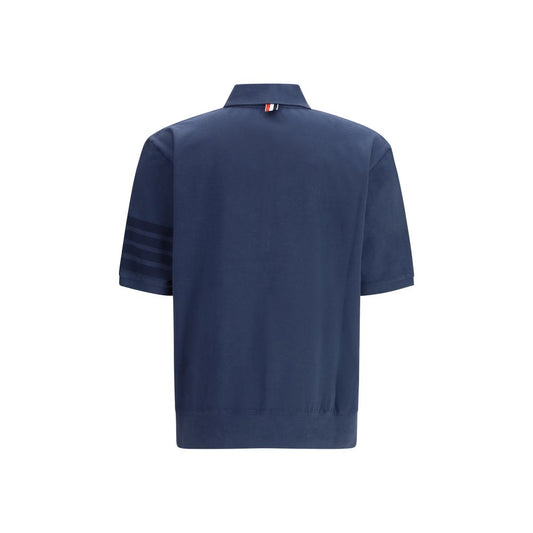 Blue Cotton Polo Shirt