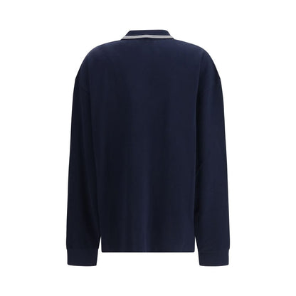 Blue Cotton Polo Shirt