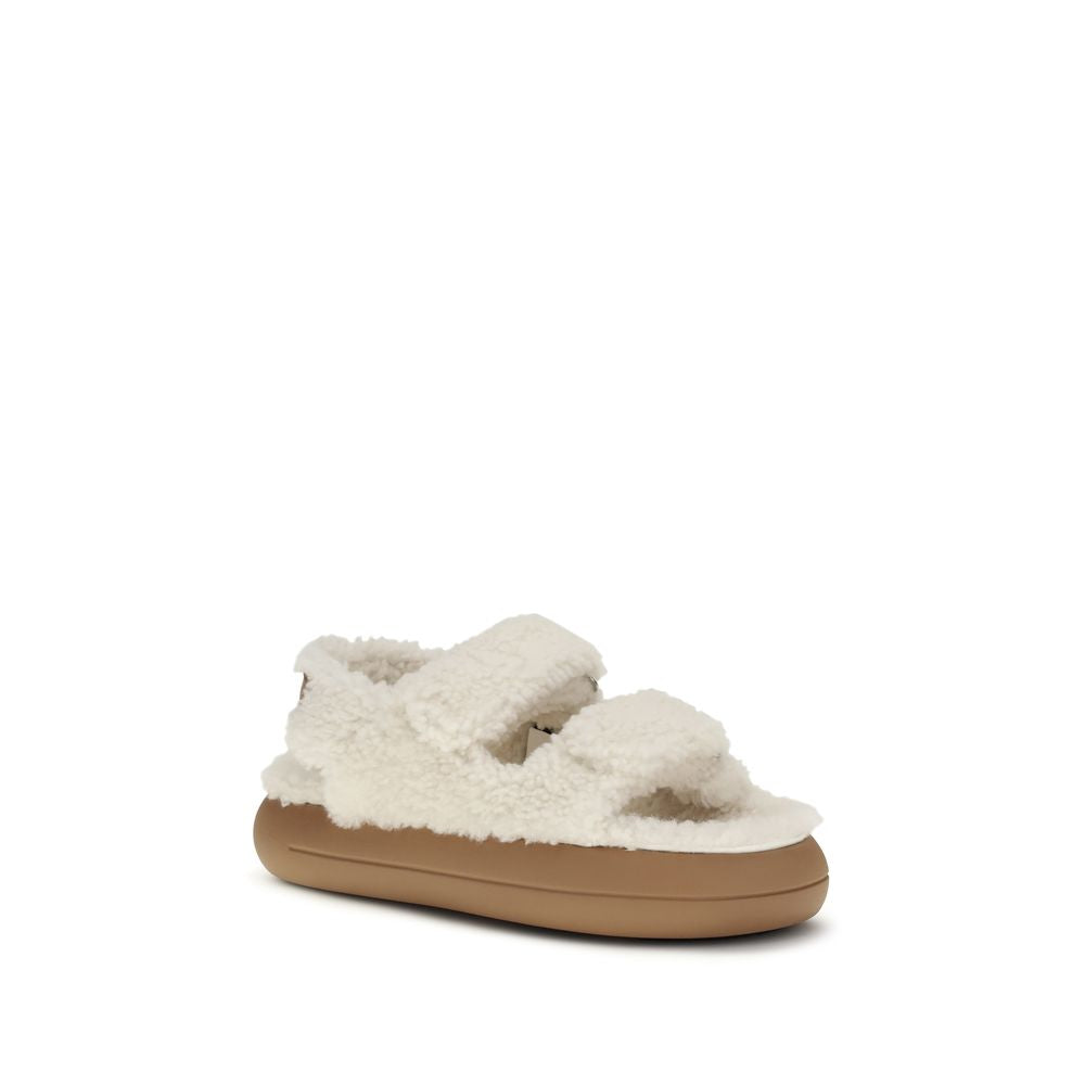 White Polyamide Slippers