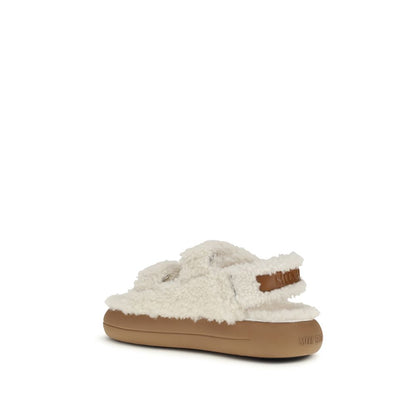 White Polyamide Slippers