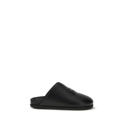 Black Calf Leather Bos Taurus Mules