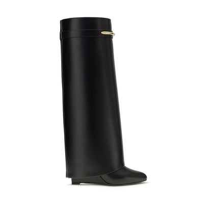 Black Calf Leather Bos Taurus Boots