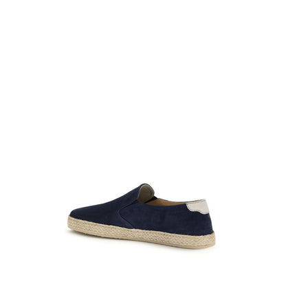 Blue Calf Leather Bos Taurus Espadrilles