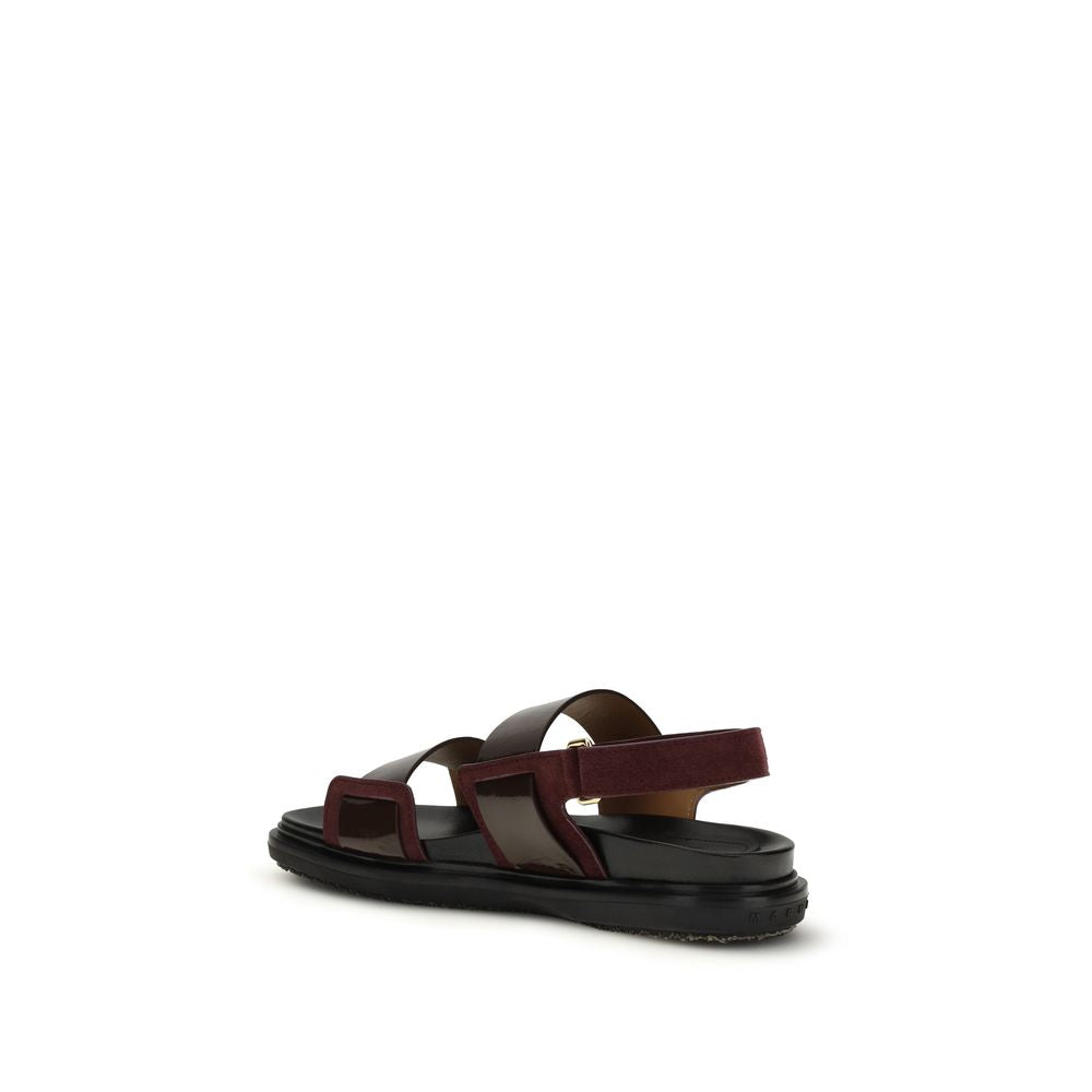Black Calf Leather Bos Taurus Strap-On Sandals