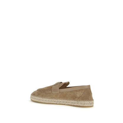 Beige Calf Leather Bos Taurus Espadrilles