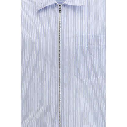 Blue Polyamide Pattern Shirt