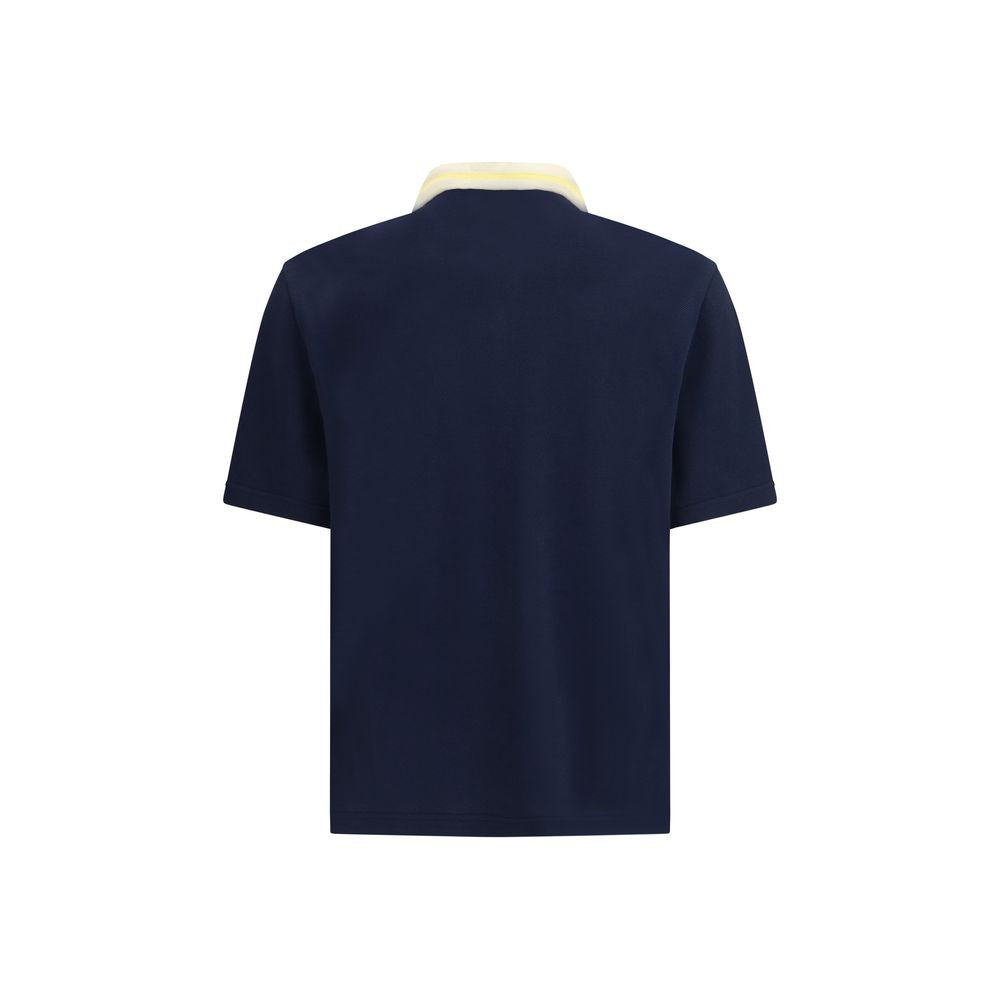 Blue Cotton Polo Shirt