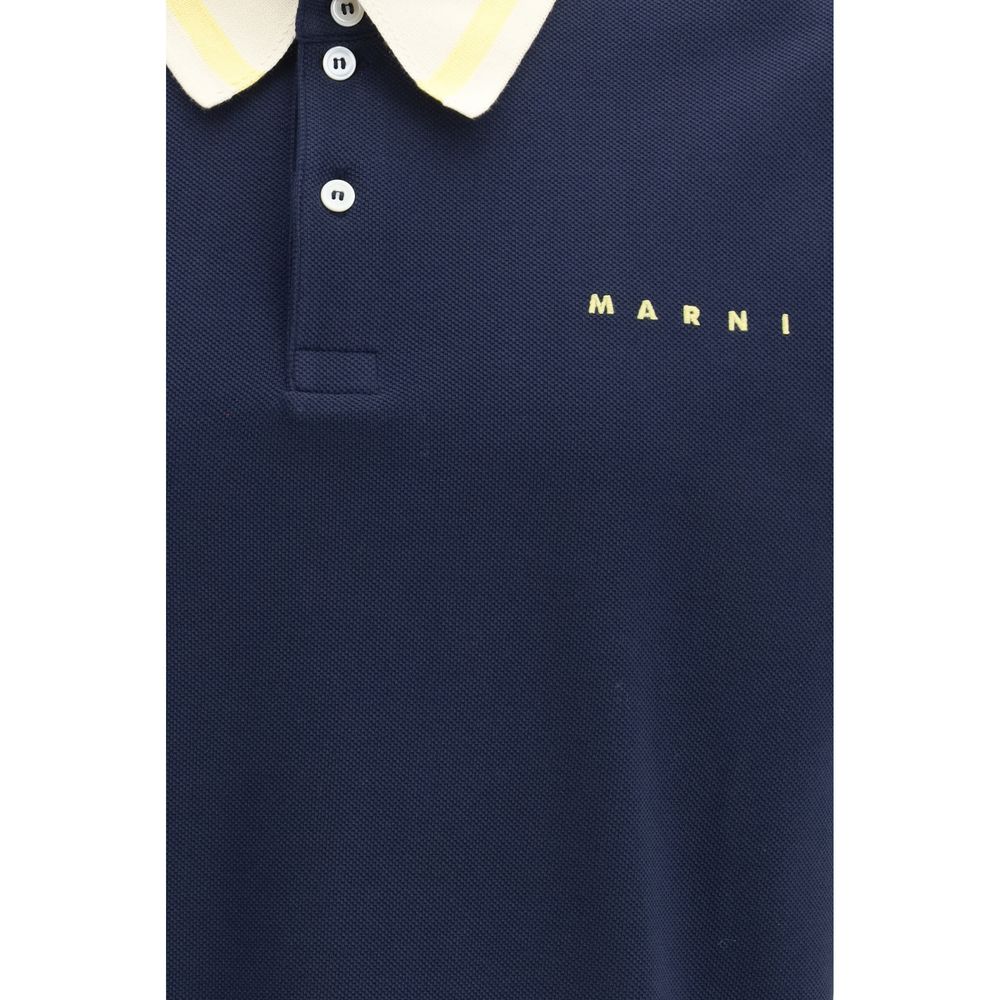 Blue Cotton Polo Shirt