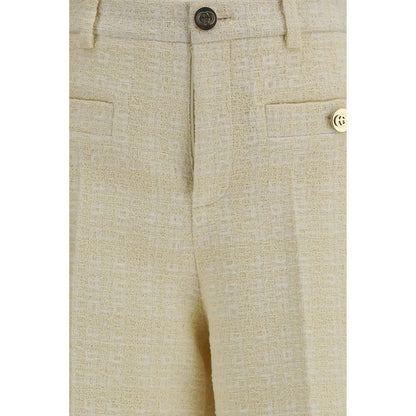 Beige Cotton Dress Pants