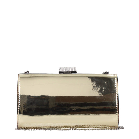Gold Leather Clutch Bag