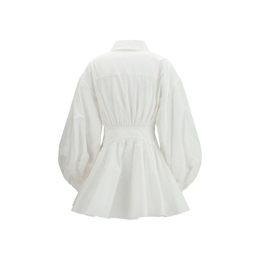 White Cotton Casual Dress