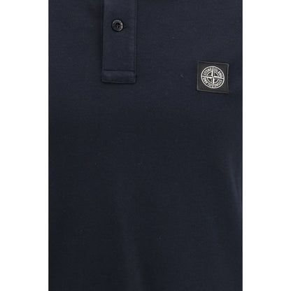 Blue Cotton Polo Shirt