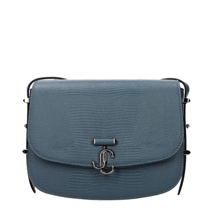 Blue Leather Crossbody Bag