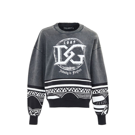 Black Cotton Sweatshirt