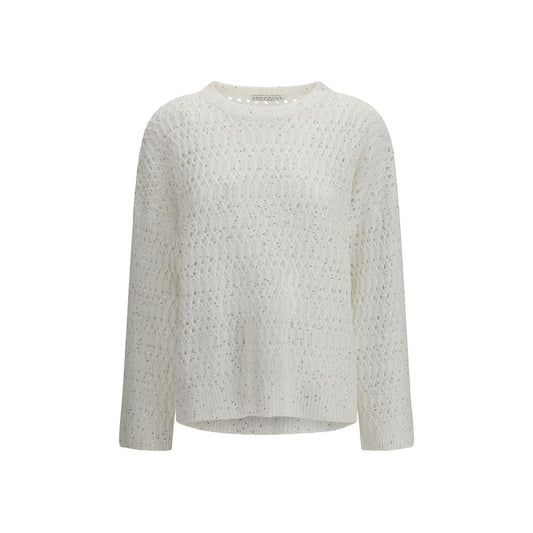 White Silk Sweatshirt