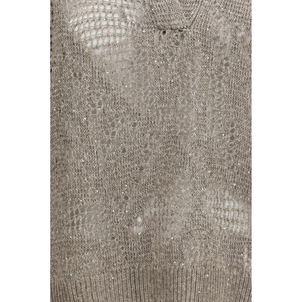 Beige Linen Polo Shirt