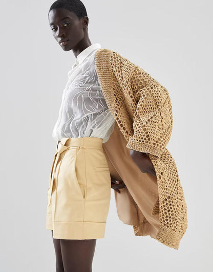Beige Polyamide Cardigan