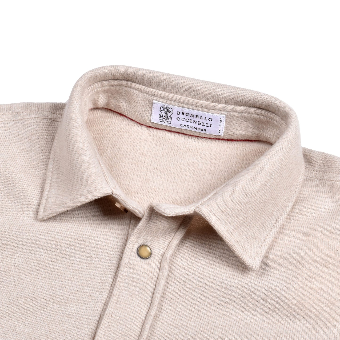 Beige Wool Dress Shirt