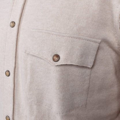 Beige Wool Dress Shirt