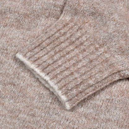 Beige Leather Cardigan