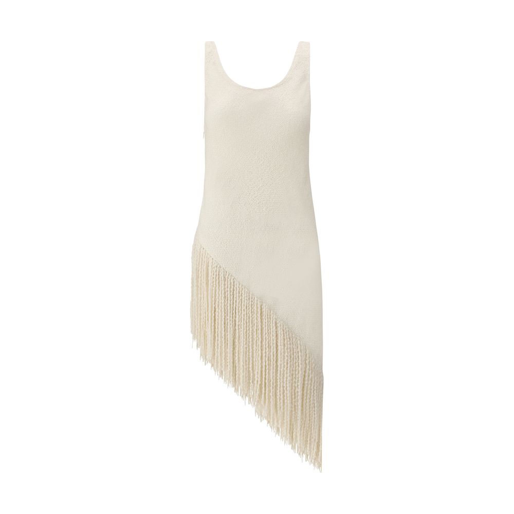 Beige Silk Casual Dress
