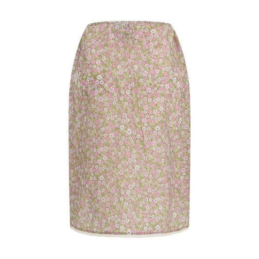 Multicolor Nylon Midi Skirt