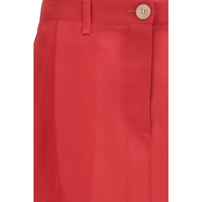 Multicolor Silk Midi Skirt