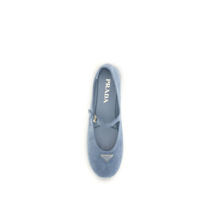 Blue Goatskin Ballet Flats