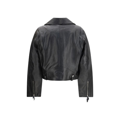 Black Calf Leather Bos Taurus Leather Jacket
