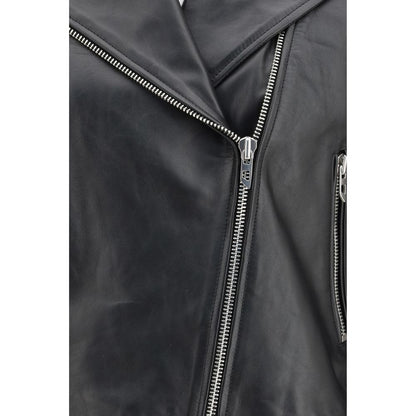 Black Calf Leather Bos Taurus Leather Jacket