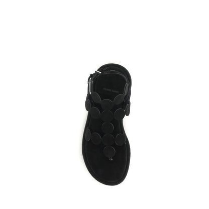 Black Calf Leather Bos Taurus Platform Sandals