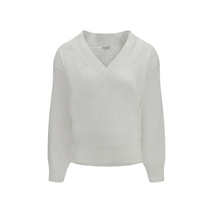 White Linen Sweatshirt