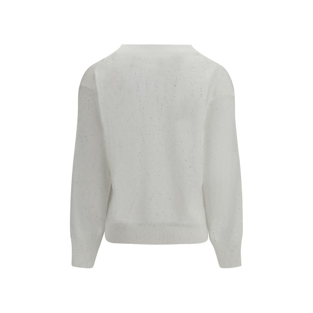 White Linen Sweatshirt
