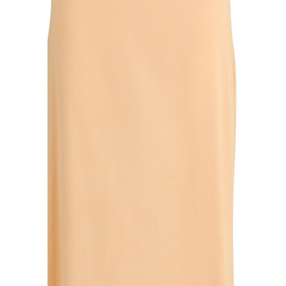 Orange Silk Long Skirt
