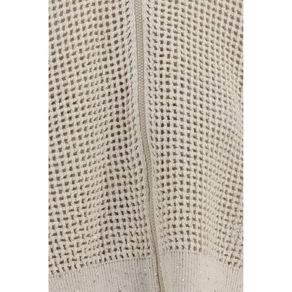 Beige Cotton Cardigan