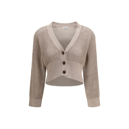 Beige Cotton Cardigan