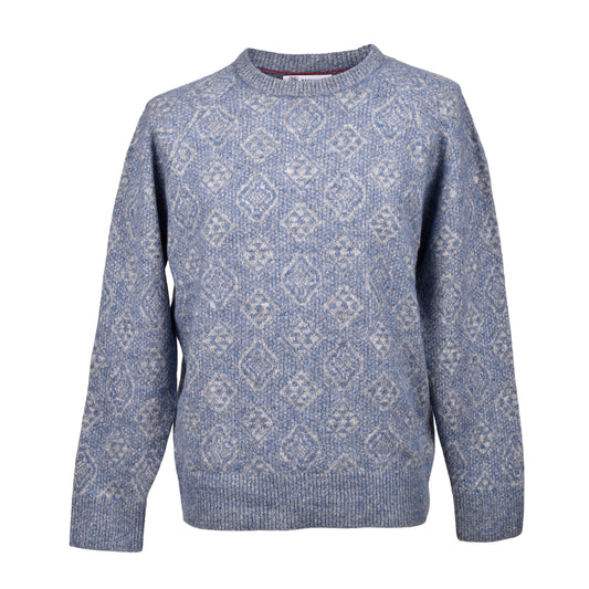 Blue Leather Sweatshirt